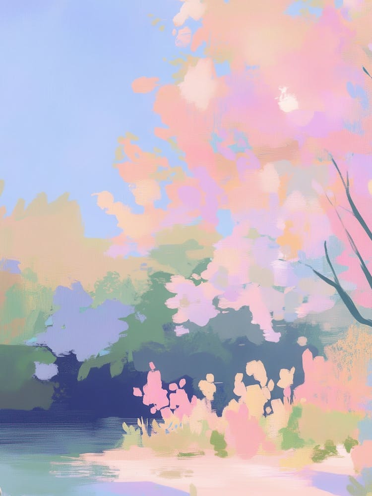 Sakura Trees Spring Painting