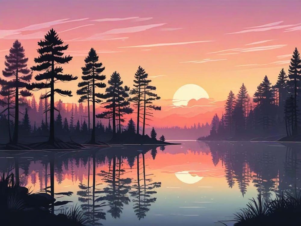 Sonnenuntergang im Wald 3