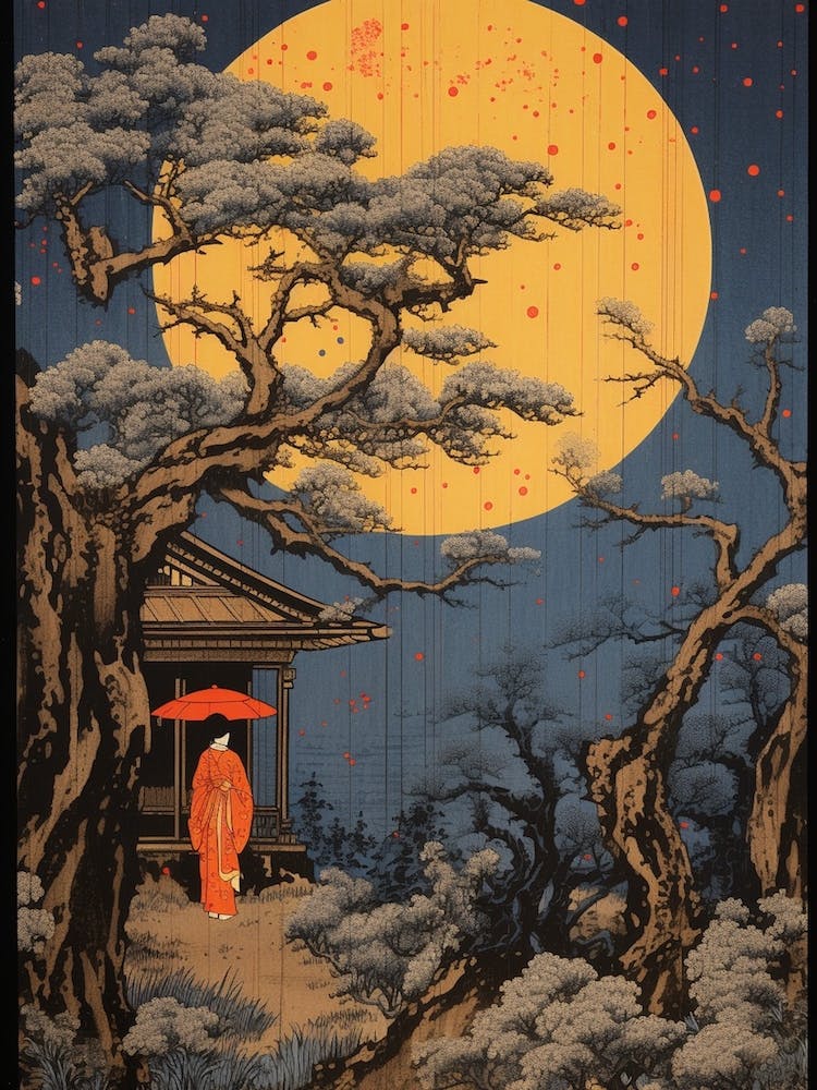 Shikisai No Oka, Japan Vintage Travel Art 4