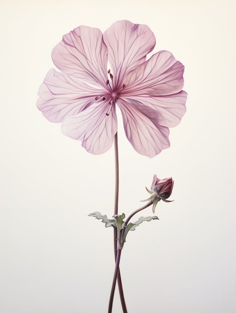 Pressed Flower Botanical Art Geranium 1