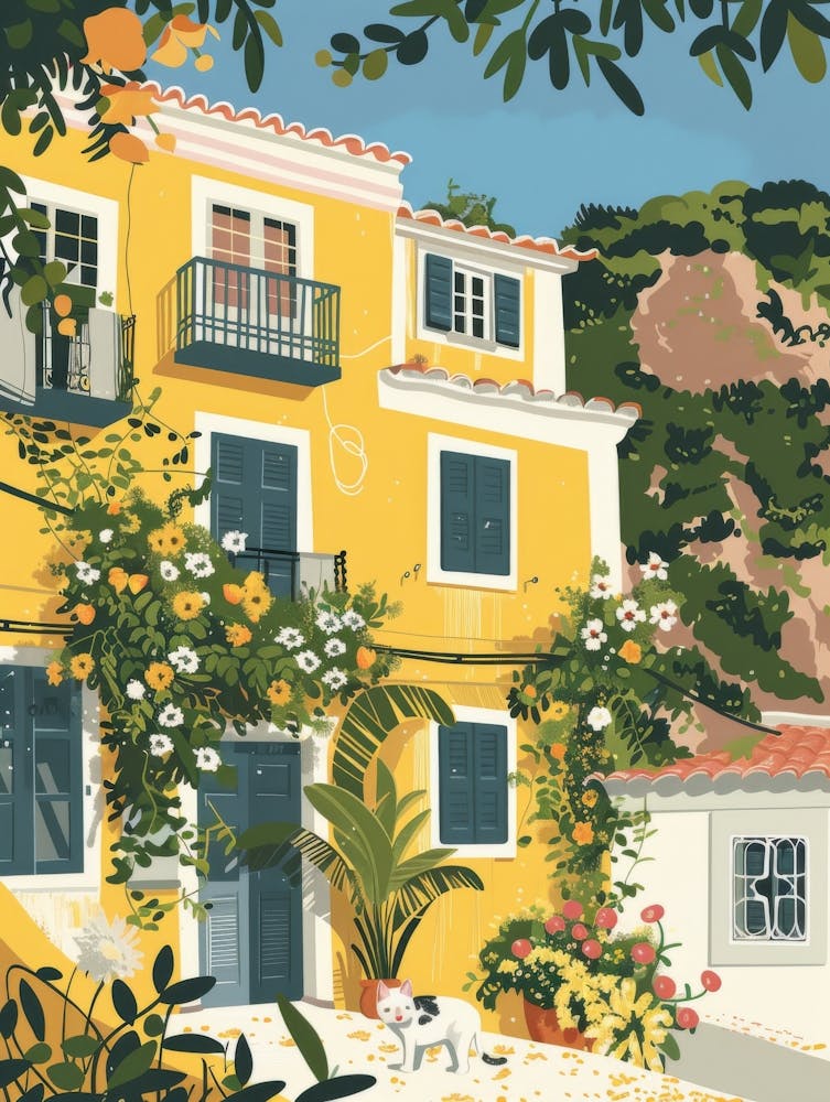 Yellow House In Portugal