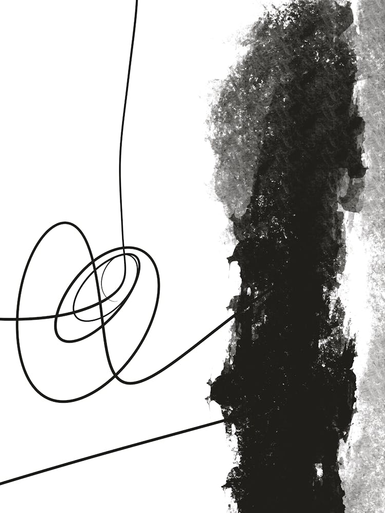 Black And White Abstract Contemporary Art