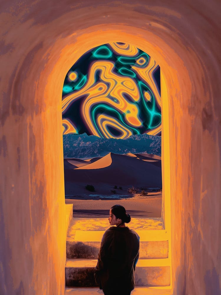 Sci Fi Fantasy Retro Collage