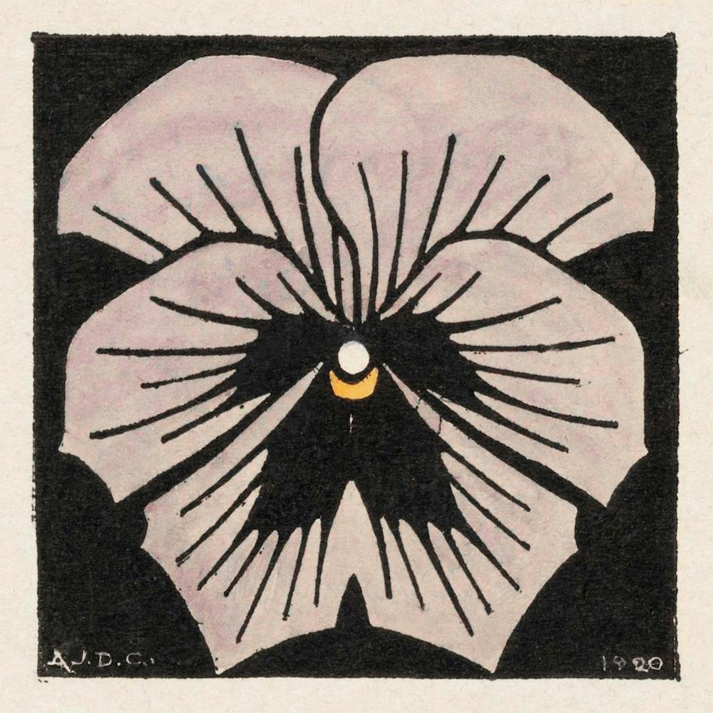 Woodcut Flower, Julie De Graag