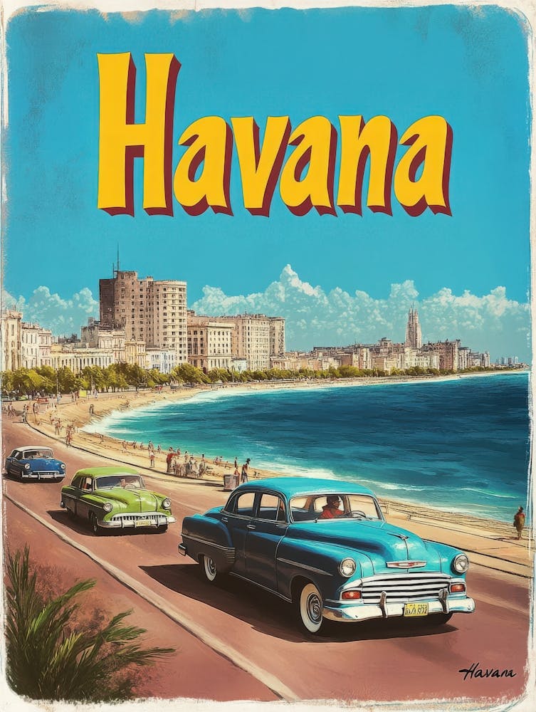 Aihrgdesign A Vintage Travel Poster Of Havana