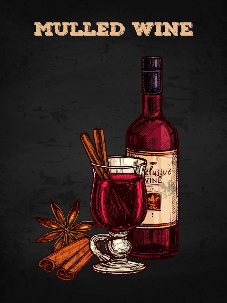 Mulled Wine — wine poster, kitchen poster 2