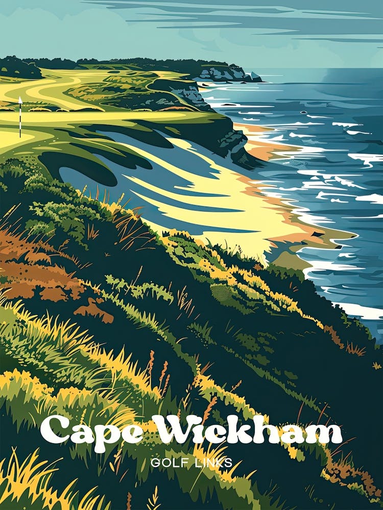 Cape Wickham Golf Links Tasmania Travel Art