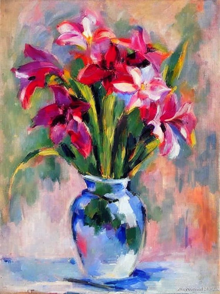 Amaryllis Matisse Style Flower