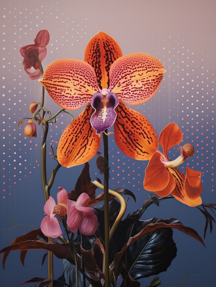 Surreal Florals Monkey Orchid 1 Flower Painting