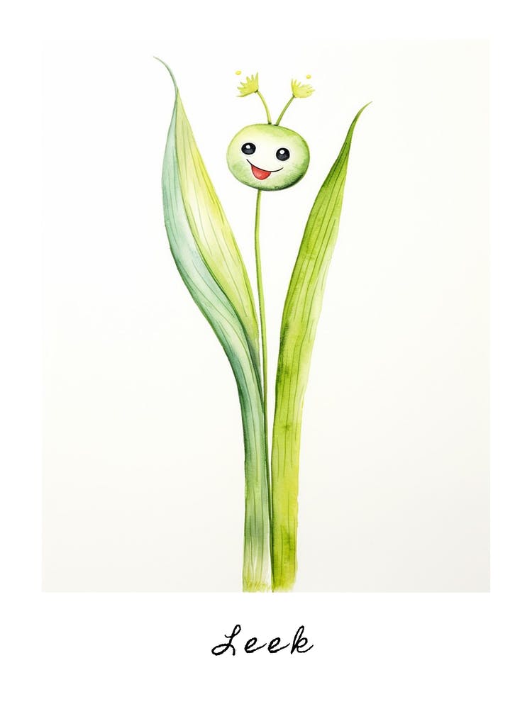Friendly Kids Leek Poster