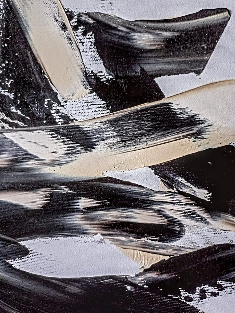 Black And White Abstract Painting