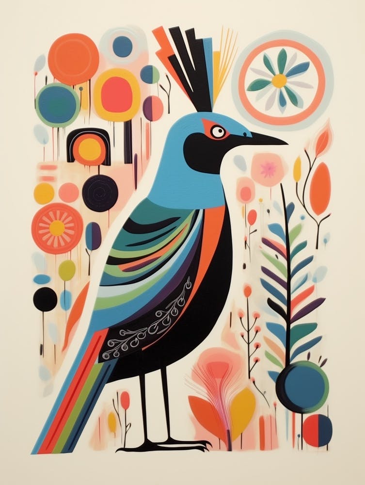 Colourful Scandi Bird Roadrunner 3