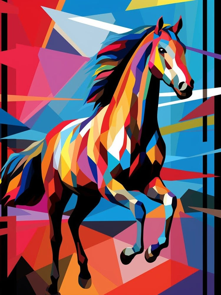Horse Abstract Pop Art 5