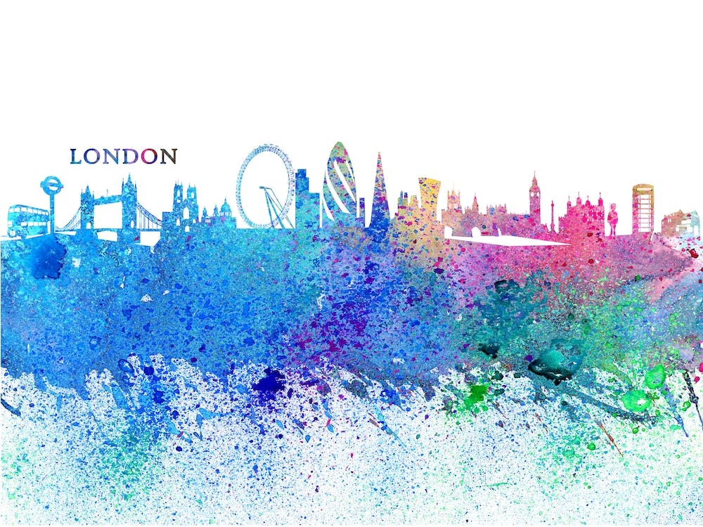 London Uk Skyline Splash