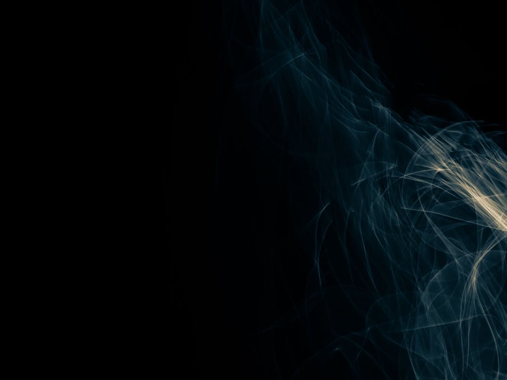 Glowing abstract curved blue and yellow lines 7