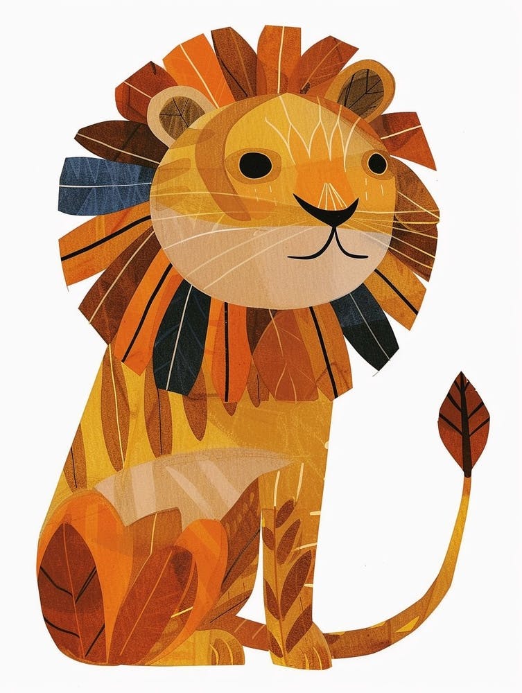 Barbary Lion Night Hunt Clipart 4