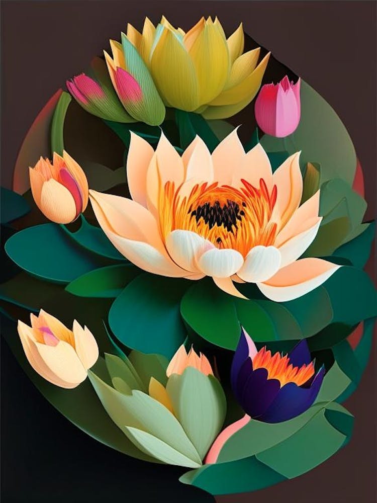 Lotus Flower Bouquet Fauvism Matisse 2