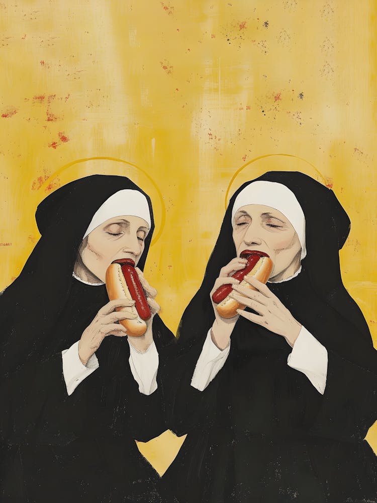 Nuns Eating Hot Dogs