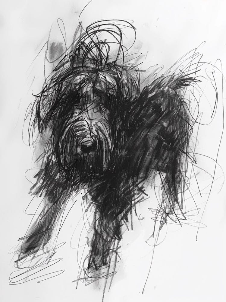 Bergamasco Sheepdog Charcoal Line 2