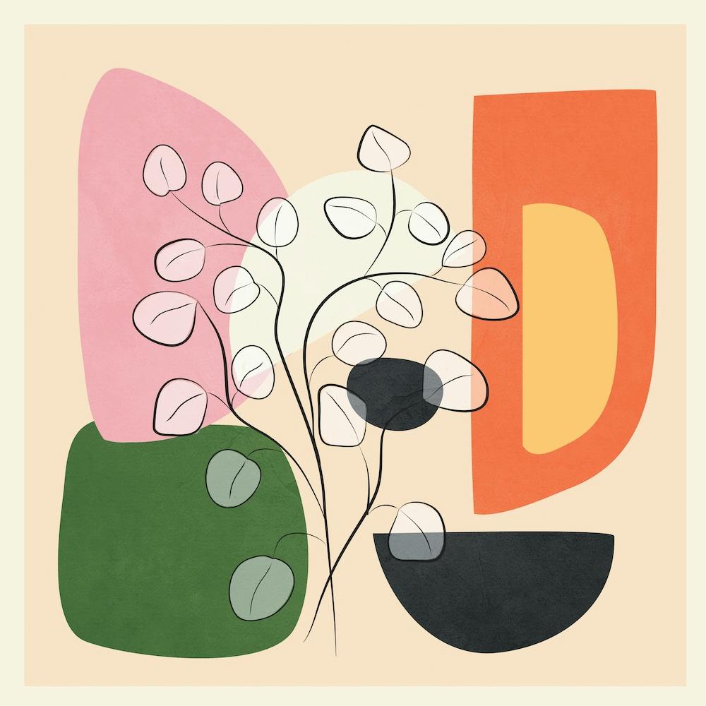 Modern Abstract Minimal Shapes Art 5