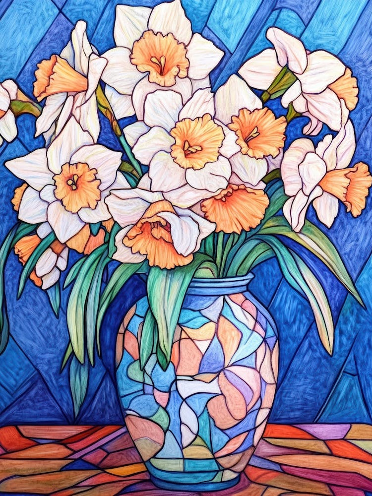 Daffodils In A Vase