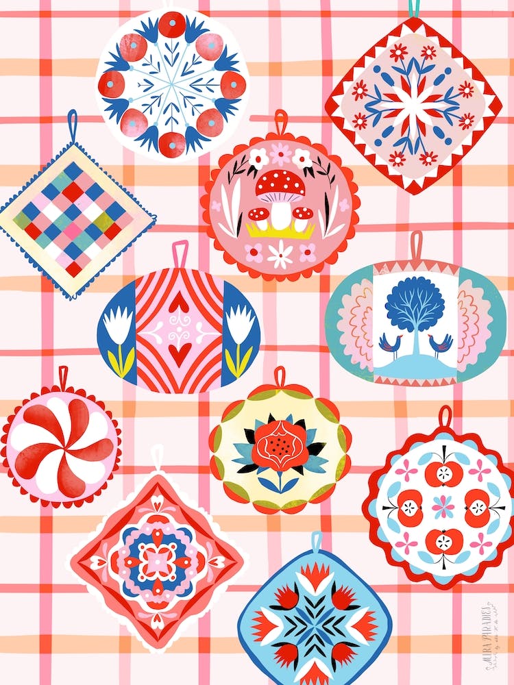 Granny's Nostalgic Potholder Collection