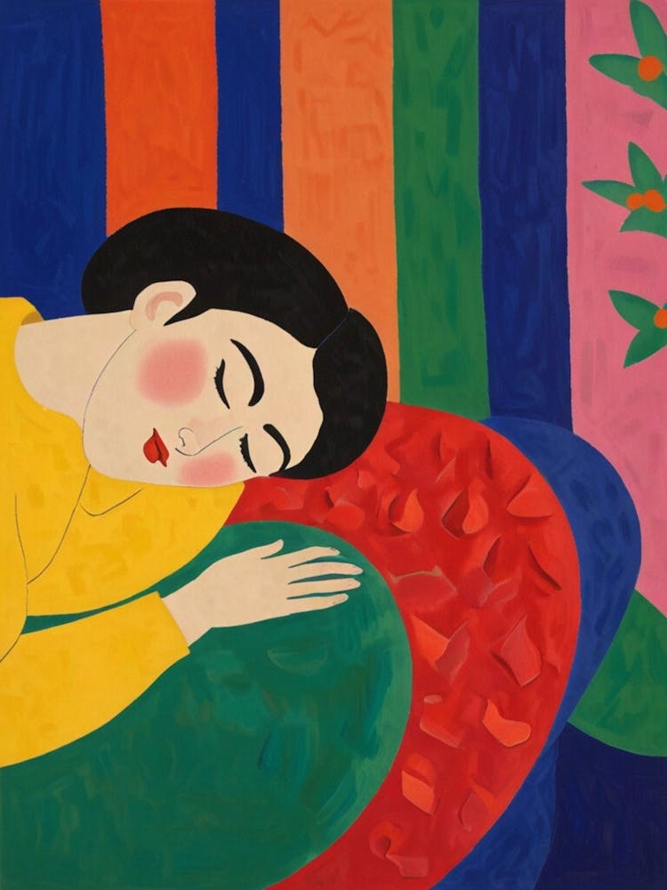 Asian Woman Sleeping