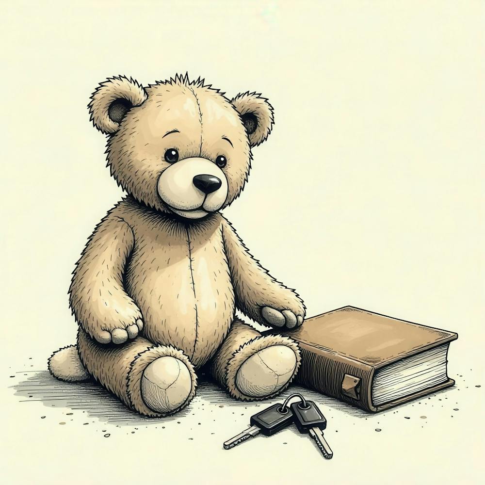 Teddybär mit Schlüsseln 1