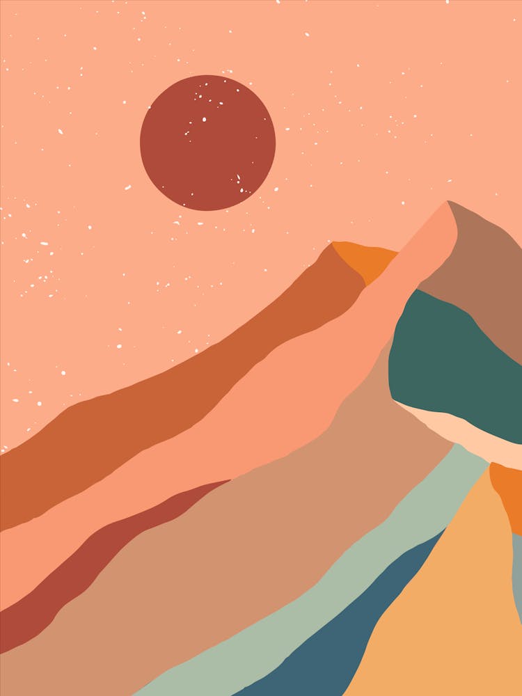 Abstract Mountain Landscape 5