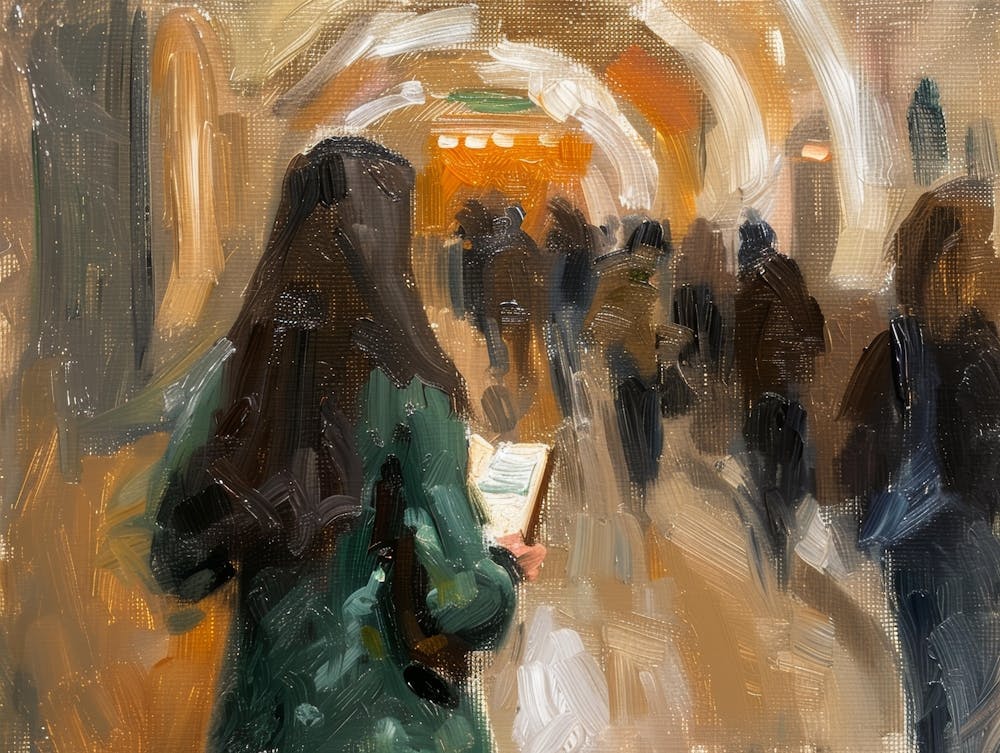 Woman Walking Through A Tunnel