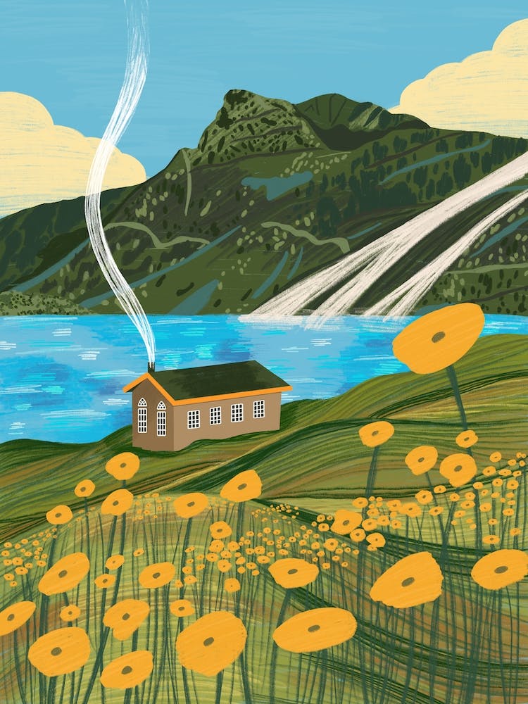 Abstract Countryside Landscape