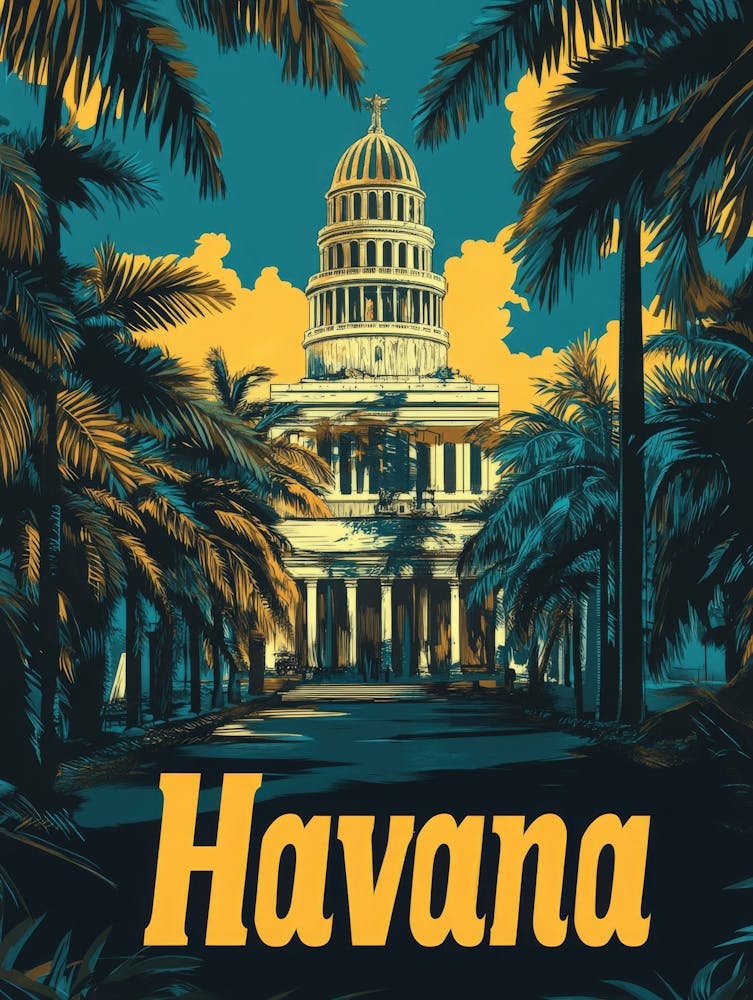 Aihrgdesign A Retro Travel Poster For Havana 2