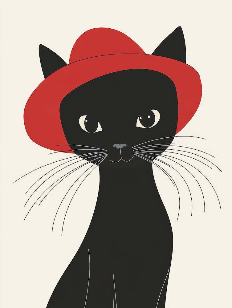 Cat In Red Hat