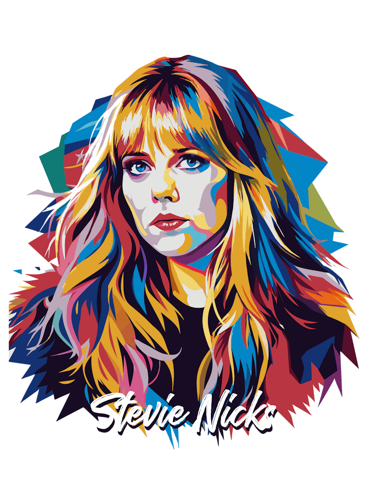 Stevie Nicks 02 Portrait Music Icon WPAP Pop Art Style