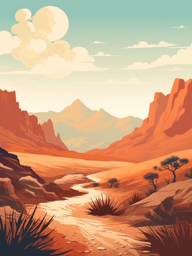 Trans Zion Trek Usa Hiking Trail Landscape