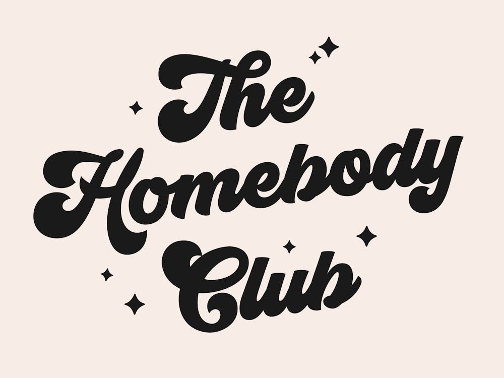 The Homebody Club Sign Style 2, introvert, home, decor, mood, vibes, club, saying, phrases, lettering, bedroom, cool, cute, aesthetic, homebody, anti social, quotes, vintage, retro