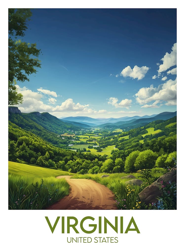 Affiche de voyage Virginia