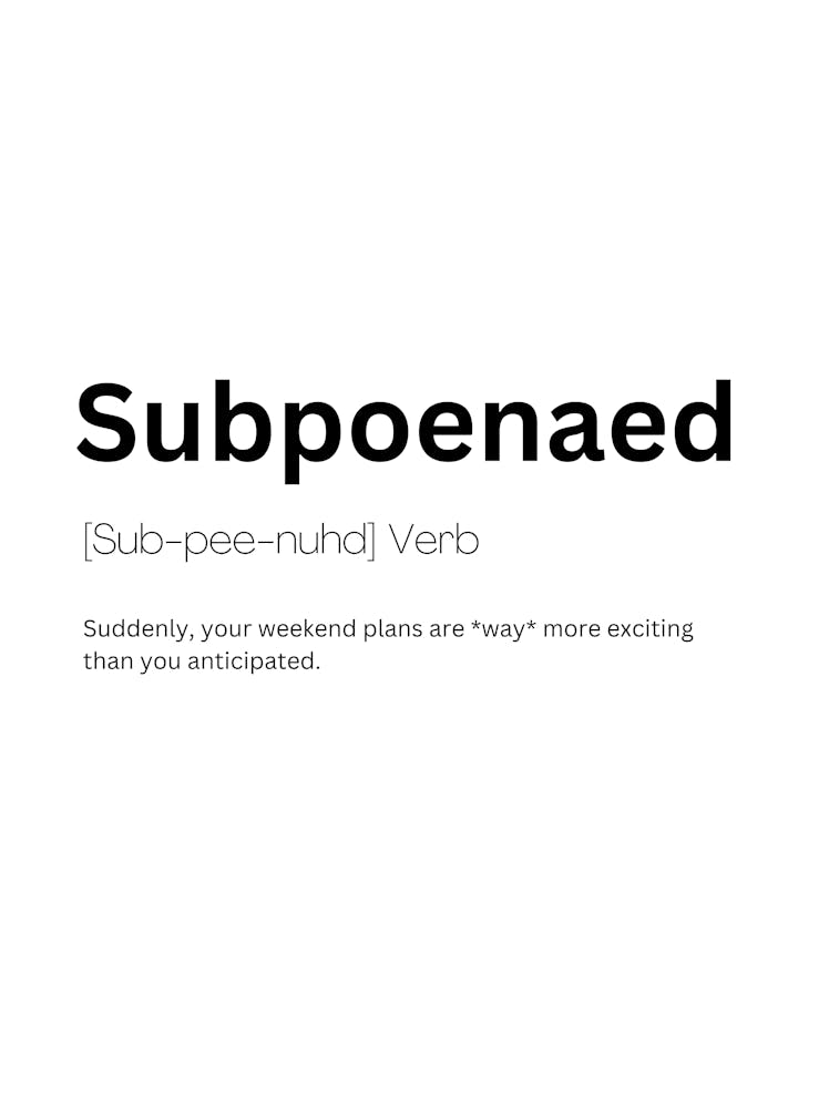 Subpoenaed Definition Meaning