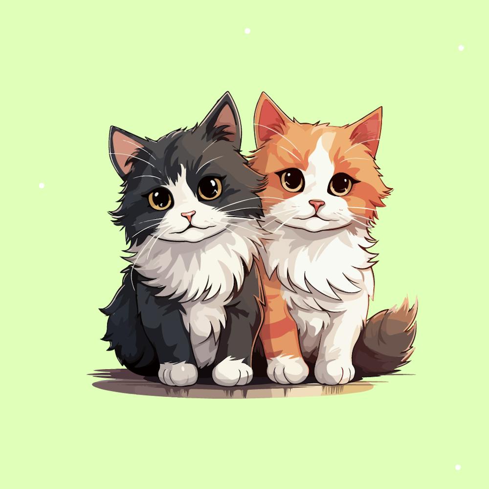 Cute Kittens Animal Wall Art