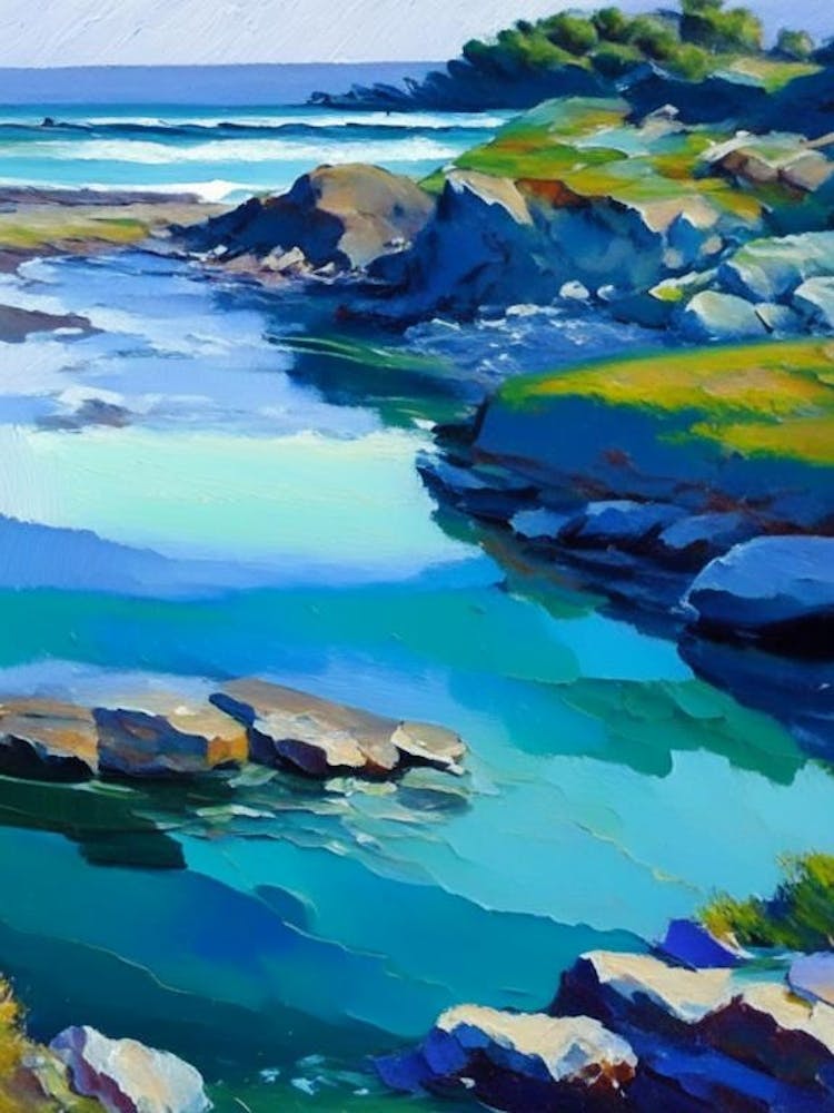 Tidal Pools Waterscape Impressionism 1