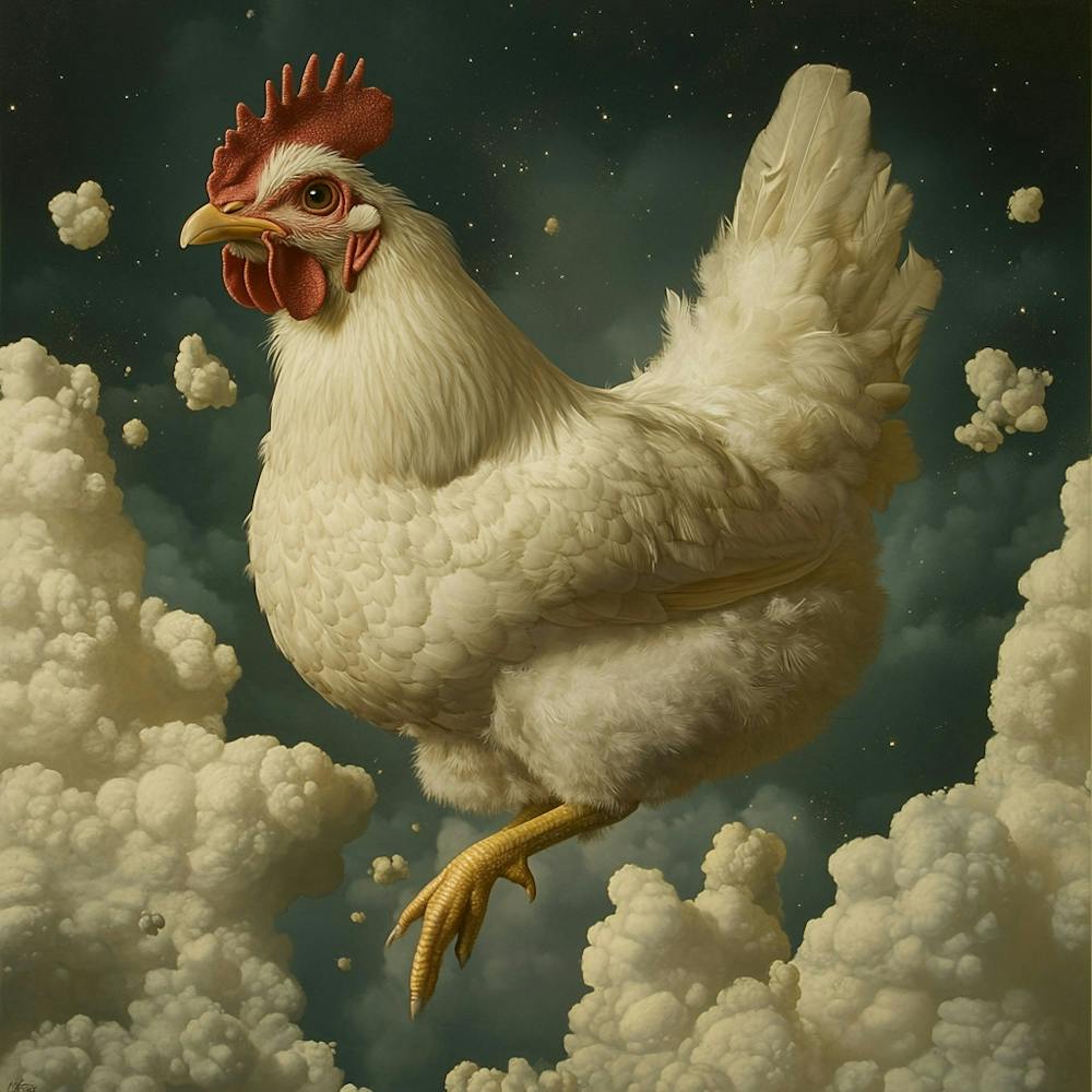 Rooster In The Clouds