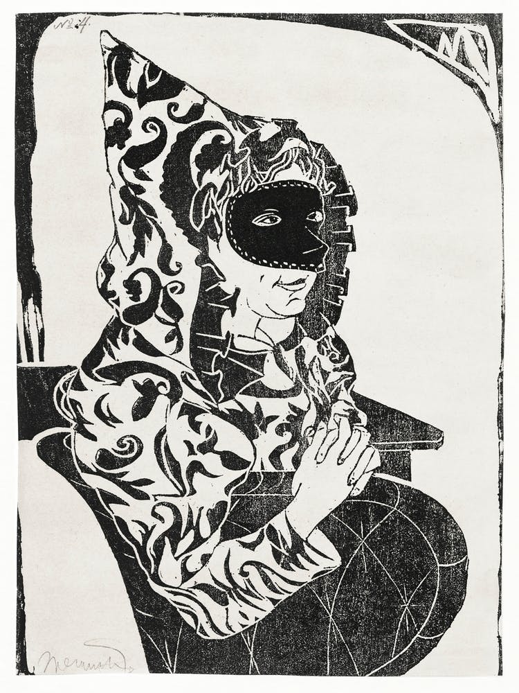 Masked Woman With Cape, Samuel Jessurun