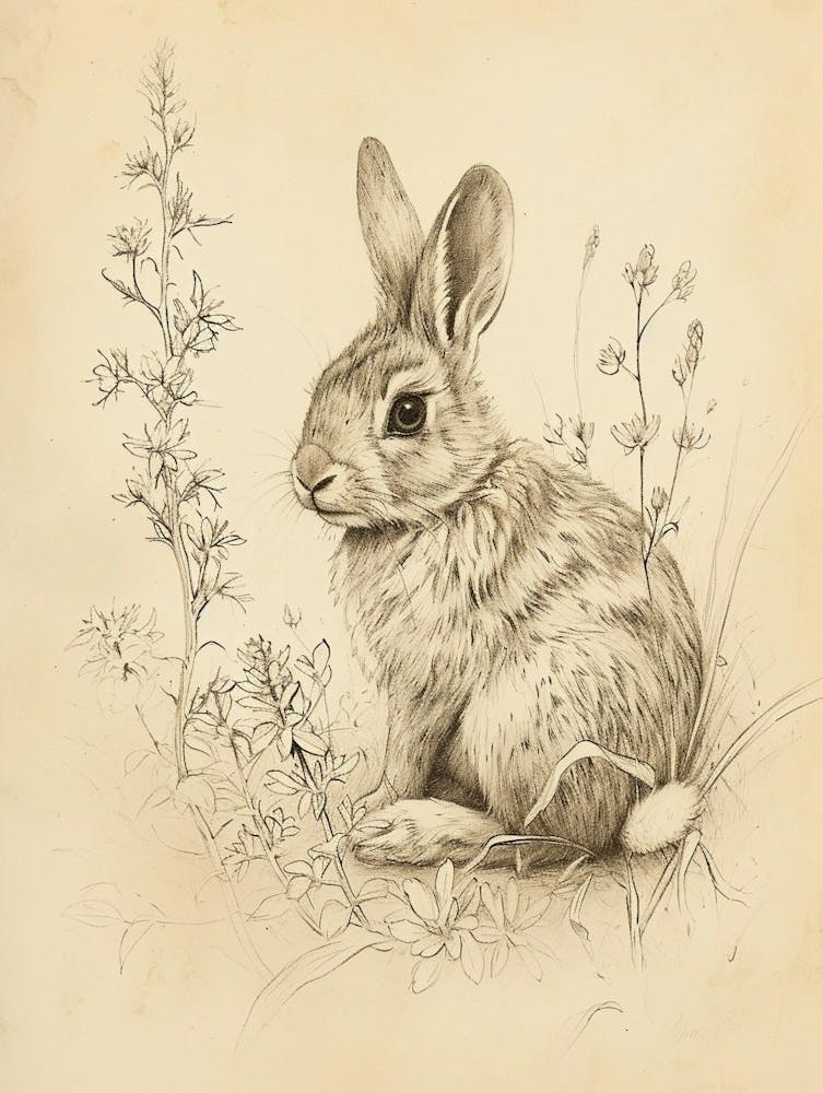 Chinchilla Rabbit Drawing 1