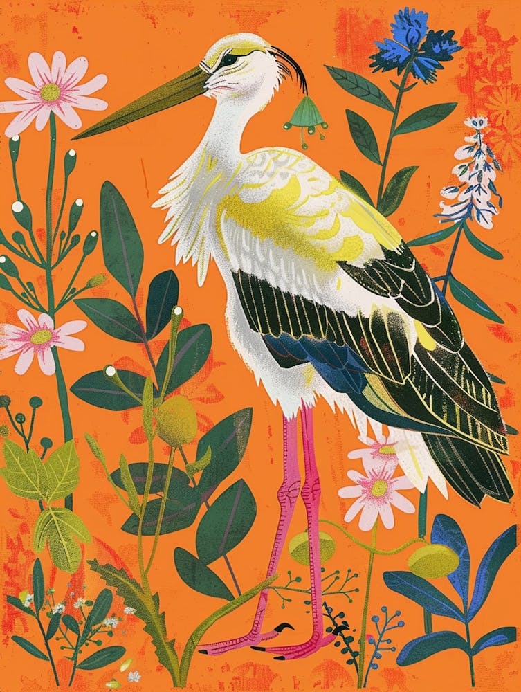 Spring Birds Stork 5