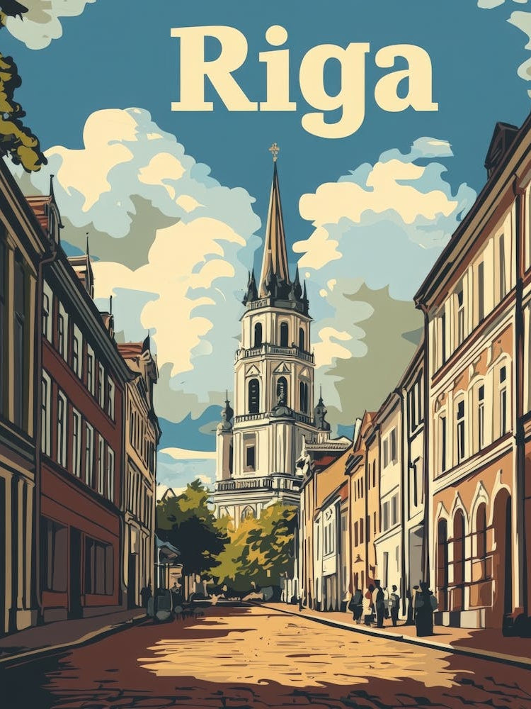 Aihrgdesign A Classic 1960s Travel Poster For Riga 3