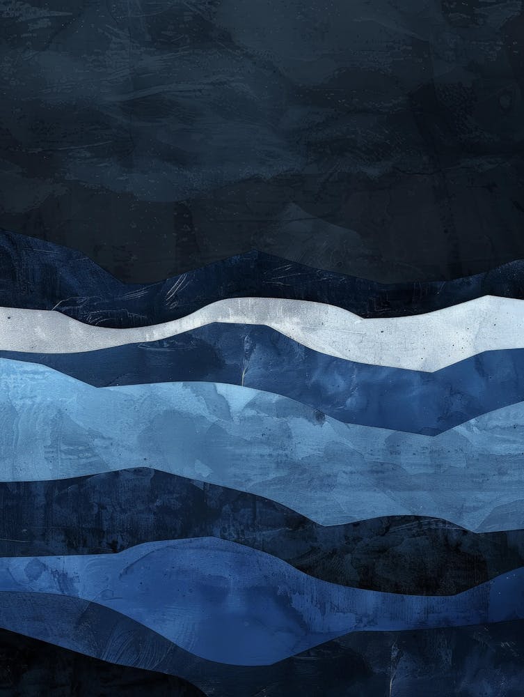 Blue Waves Canvas Art