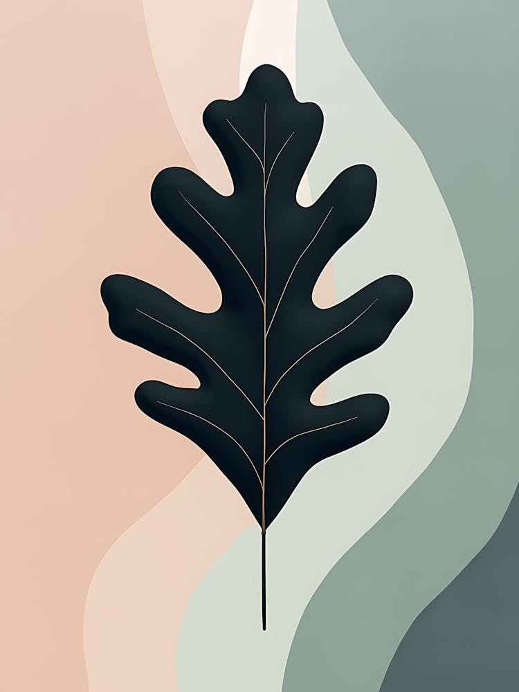 Minimal Leaves with Warm Desert Tones