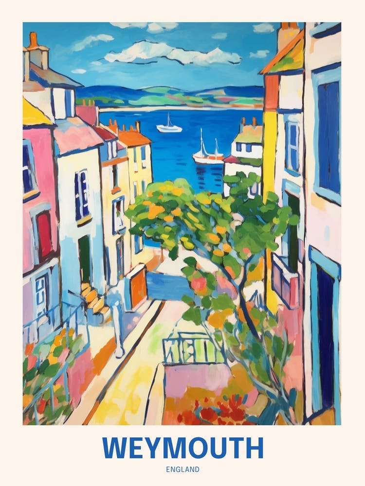 Weymouth England 5 Uk Travel Poster