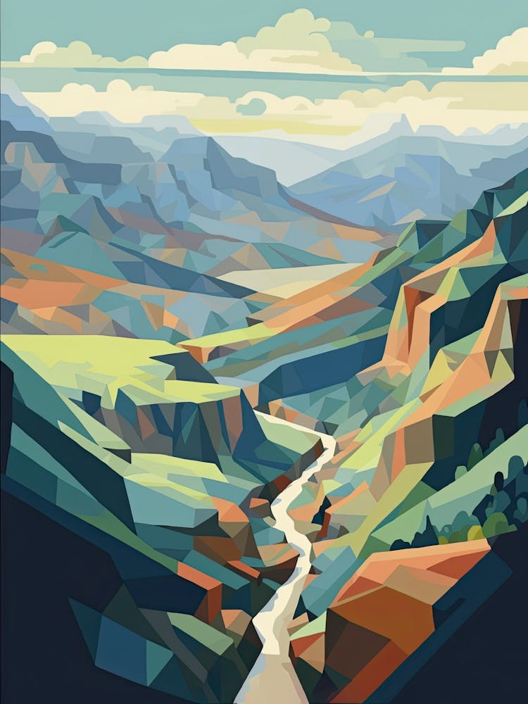 Grand Canyon   Geometric Vector Illustration 1