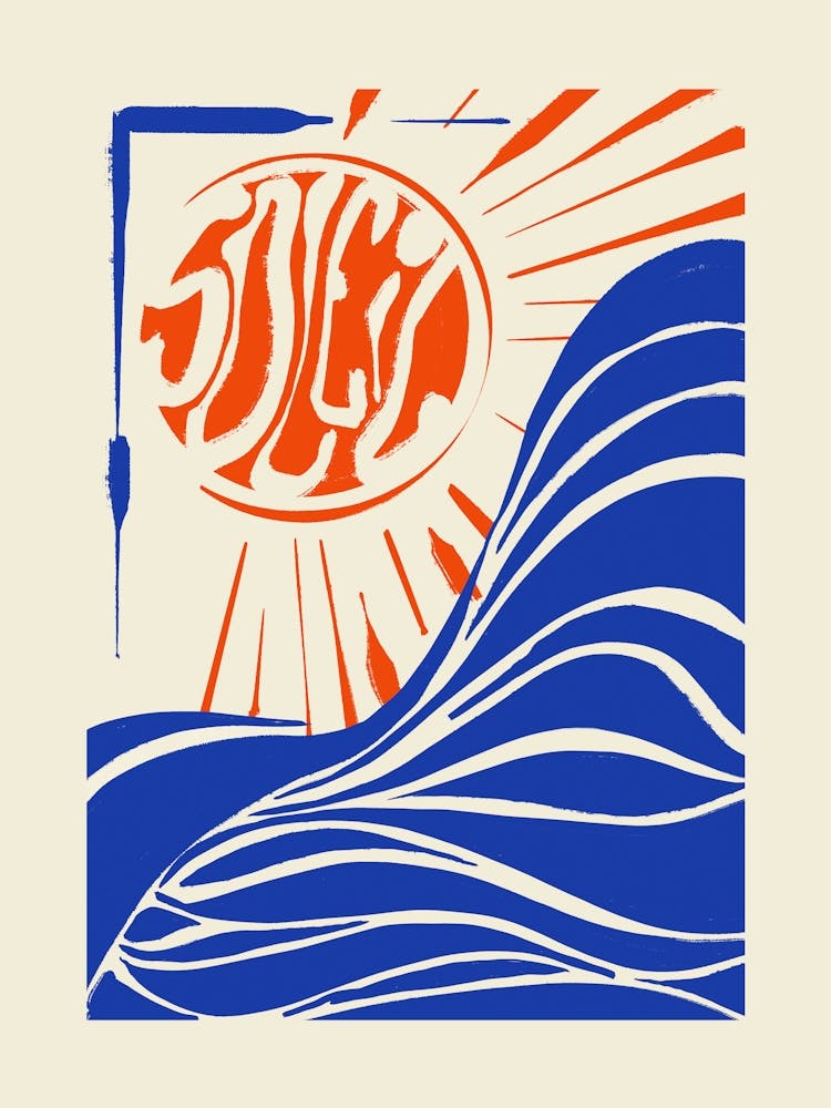 Sun Rises Over The Ocean